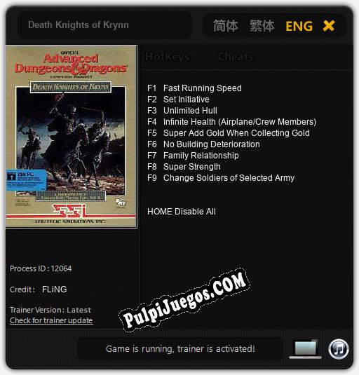 Death Knights of Krynn: Cheats, Trainer +9 [FLiNG]