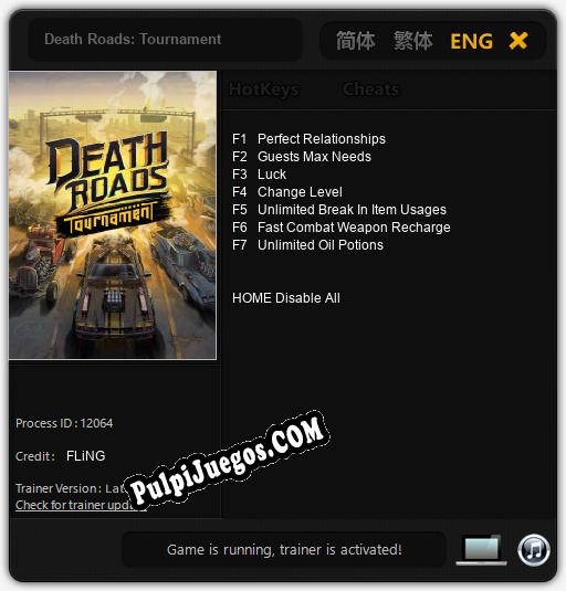 Death Roads: Tournament: Treinador (V1.0.43)