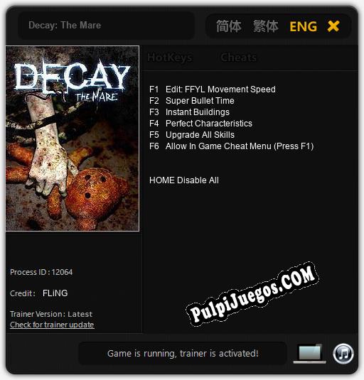 Decay: The Mare: Treinador (V1.0.74)