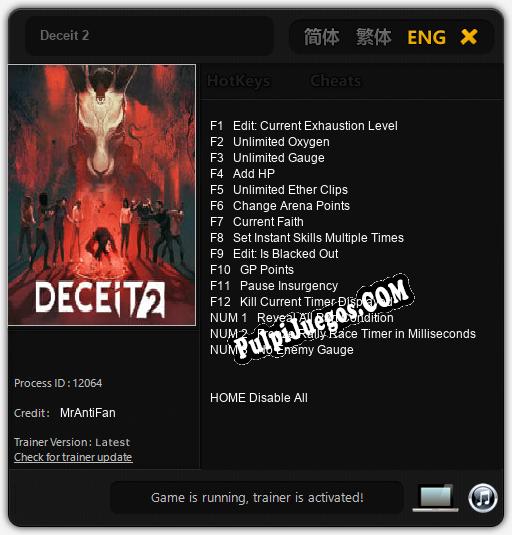 Deceit 2: Treinador (V1.0.3)