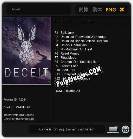 Entrenador liberado a Deceit [v1.0.3]