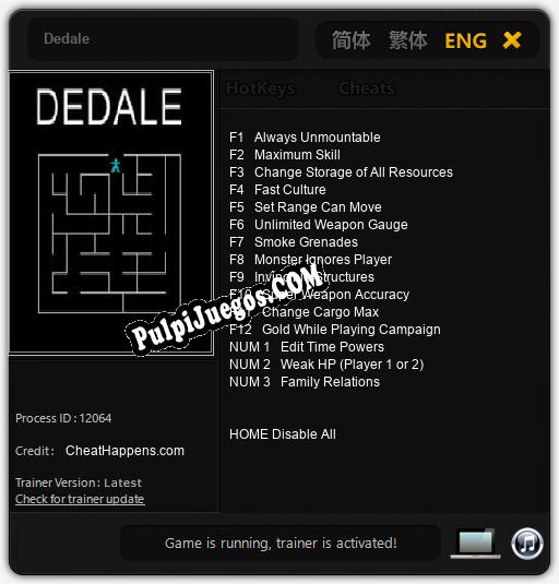 Dedale: Trainer +15 [v1.8]