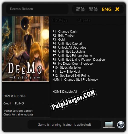 Deemo Reborn: Trainer +13 [v1.6]