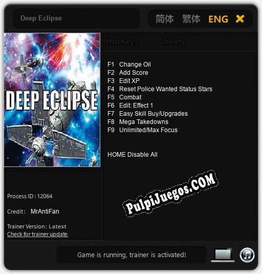 Entrenador liberado a Deep Eclipse [v1.0.5]