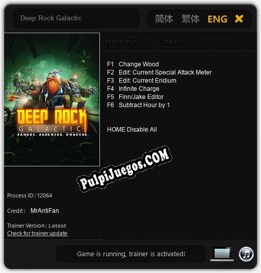 Entrenador liberado a Deep Rock Galactic [v1.0.4]