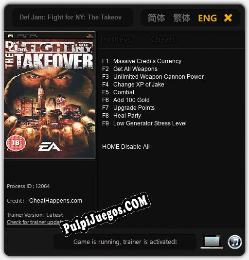 Def Jam: Fight for NY: The Takeover: Treinador (V1.0.82)