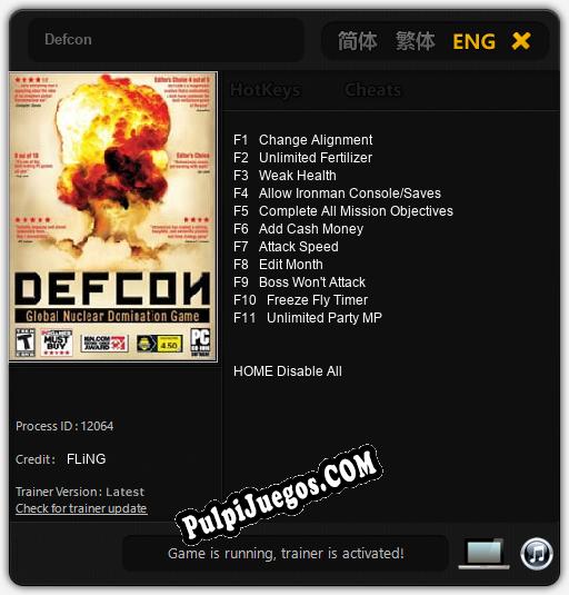 Defcon: Treinador (V1.0.54)