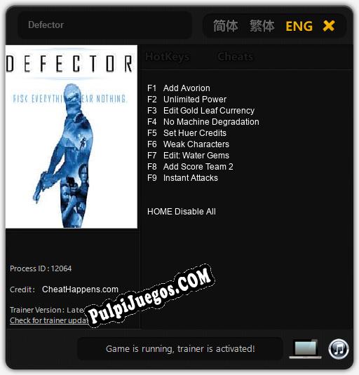 Defector: Treinador (V1.0.56)