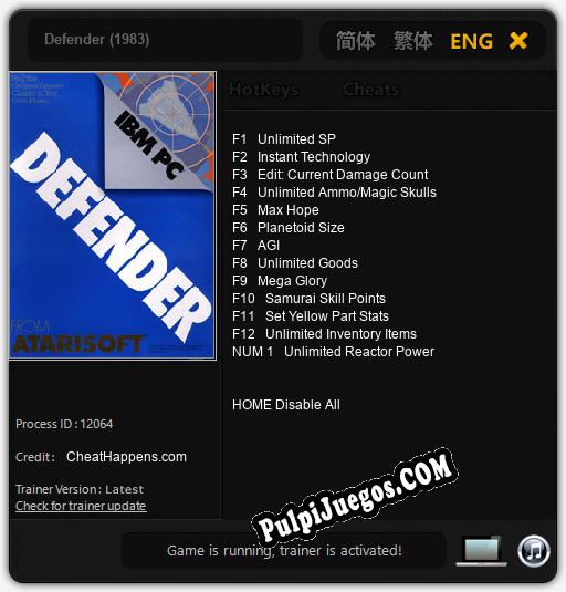 Entrenador liberado a Defender (1983) [v1.0.5]