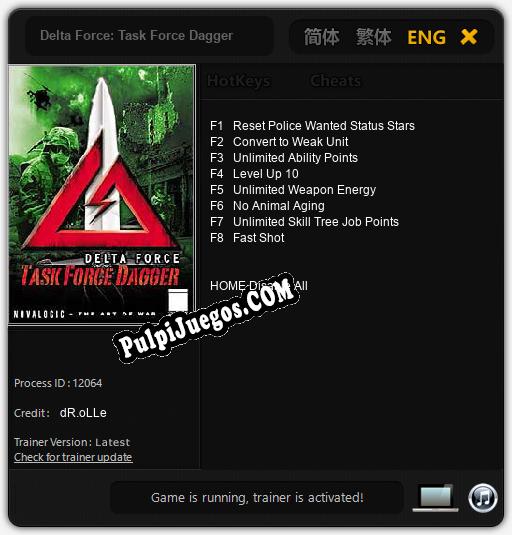 Delta Force: Task Force Dagger: Trainer +8 [v1.5]