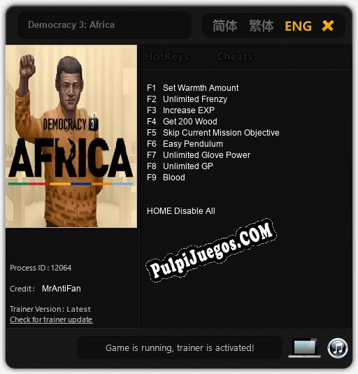 Entrenador liberado a Democracy 3: Africa [v1.0.1]