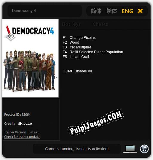 Democracy 4: Treinador (V1.0.32)