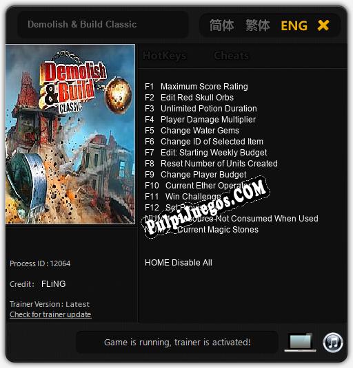 Entrenador liberado a Demolish & Build Classic [v1.0.8]