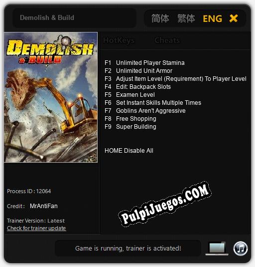 Entrenador liberado a Demolish & Build [v1.0.3]