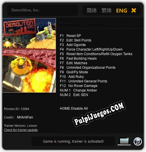 Demolition, Inc.: Cheats, Trainer +14 [MrAntiFan]