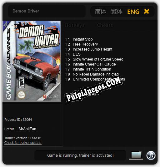 Demon Driver: Trainer +9 [v1.4]