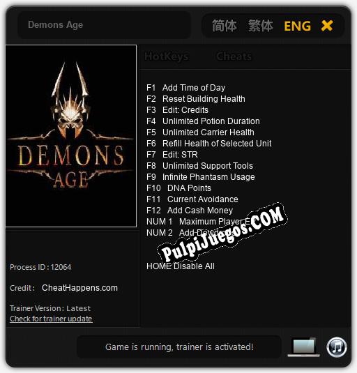 Entrenador liberado a Demons Age [v1.0.2]