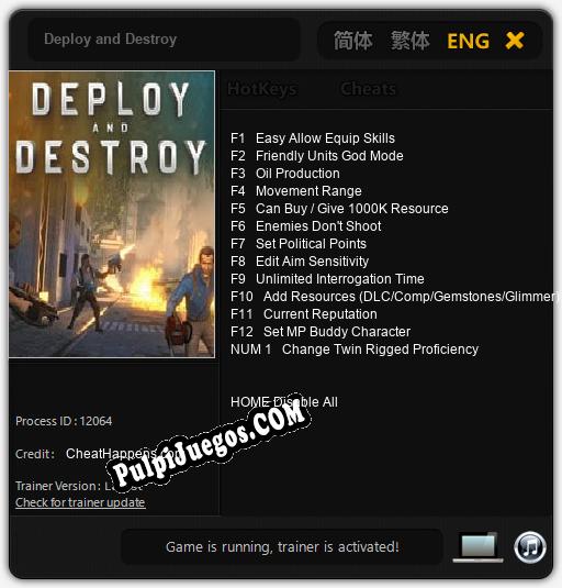 Deploy and Destroy: Cheats, Trainer +13 [CheatHappens.com]