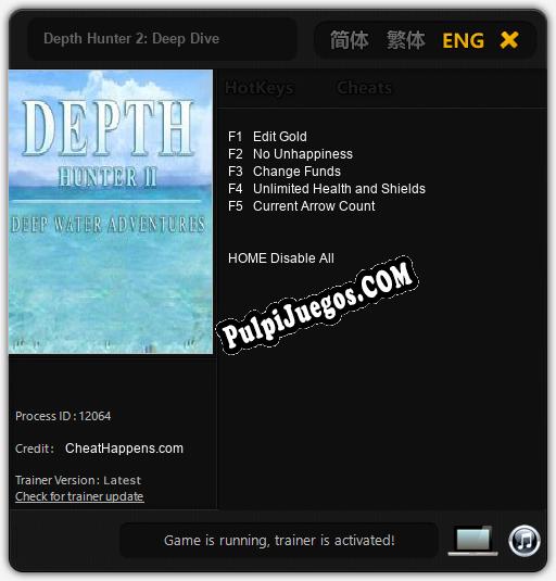 Depth Hunter 2: Deep Dive: Cheats, Trainer +5 [CheatHappens.com]