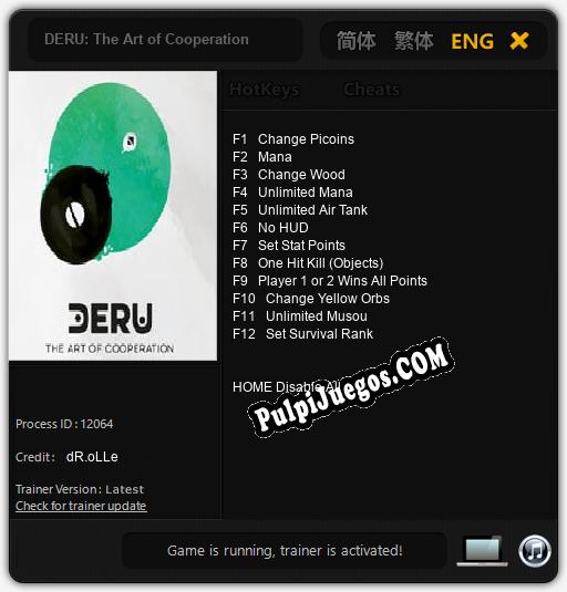 DERU: The Art of Cooperation: Cheats, Trainer +12 [dR.oLLe]