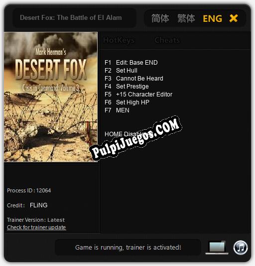 Desert Fox: The Battle of El Alamein: Trainer +7 [v1.6]