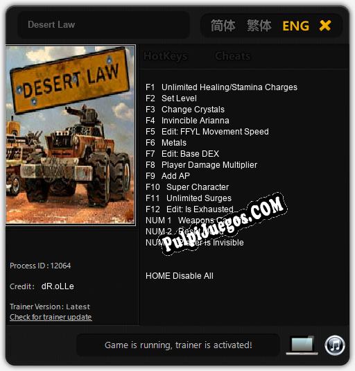 Desert Law: Trainer +15 [v1.5]