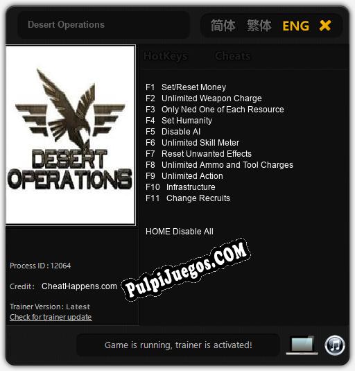 Desert Operations: Cheats, Trainer +11 [CheatHappens.com]