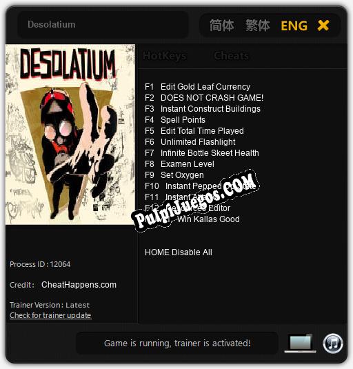 Desolatium: Treinador (V1.0.9)