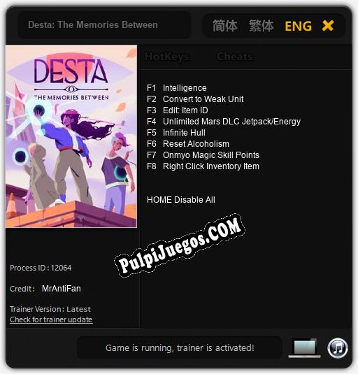 Desta: The Memories Between: Treinador (V1.0.16)