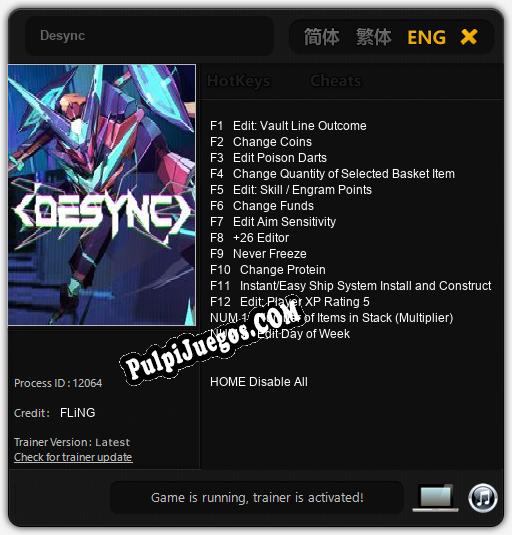 Desync: Cheats, Trainer +14 [FLiNG]