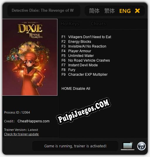 Detective Dixie: The Revenge of Wishteria: Trainer +9 [v1.2]