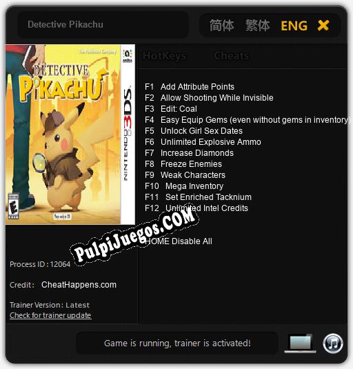 Entrenador liberado a Detective Pikachu [v1.0.8]