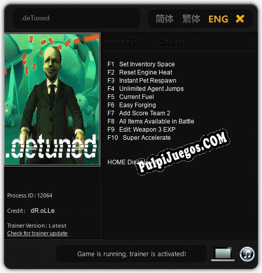 .deTuned: Cheats, Trainer +10 [dR.oLLe]