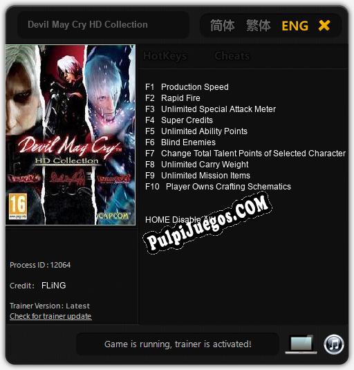 Devil May Cry HD Collection: Trainer +10 [v1.6]