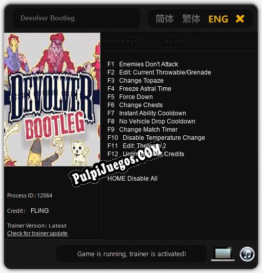 Entrenador liberado a Devolver Bootleg [v1.0.8]