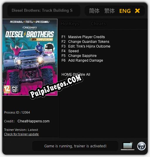 Diesel Brothers: Truck Building Simulator: Cheats, Trainer +6 [CheatHappens.com]