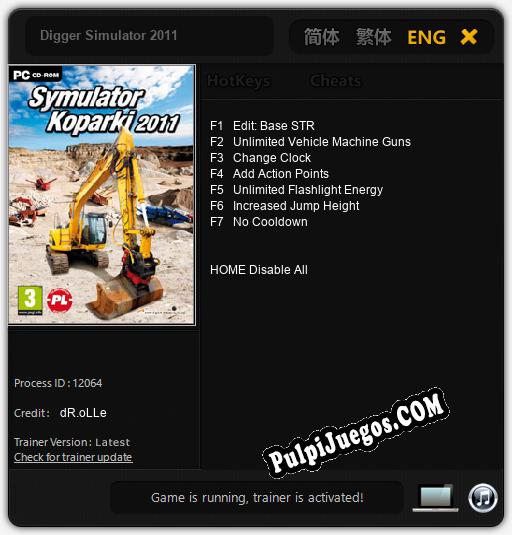 Digger Simulator 2011: Treinador (V1.0.78)