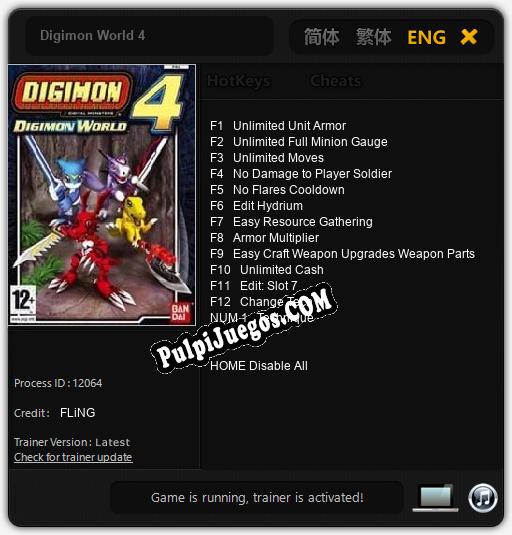 Digimon World 4: Treinador (V1.0.11)