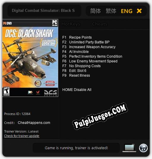 Digital Combat Simulator: Black Shark: Trainer +9 [v1.4]