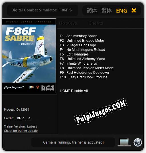 Digital Combat Simulator: F-86F Sabre: Cheats, Trainer +10 [dR.oLLe]