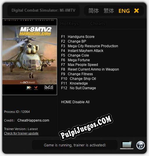 Digital Combat Simulator: Mi-8MTV2 Magnificent Eight: Trainer +12 [v1.2]