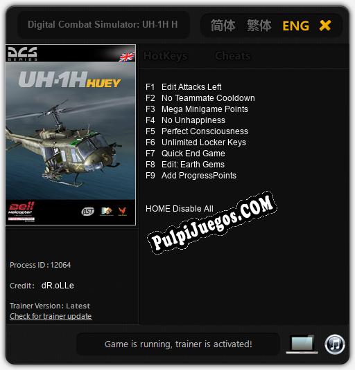 Digital Combat Simulator: UH-1H Huey: Cheats, Trainer +9 [dR.oLLe]