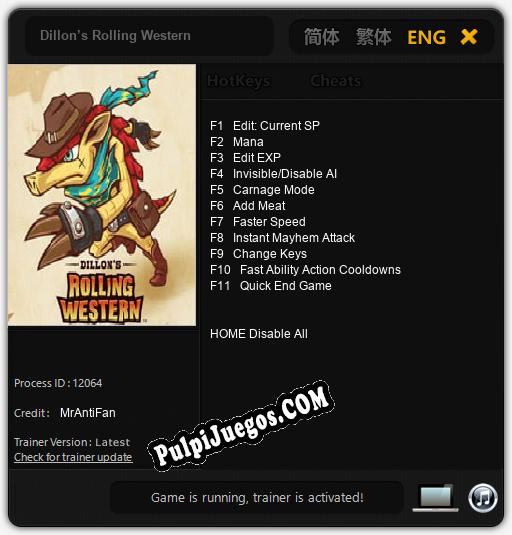 Dillon’s Rolling Western: Trainer +11 [v1.3]