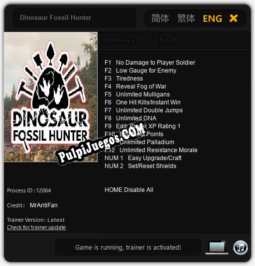 Dinosaur Fossil Hunter: Treinador (V1.0.60)