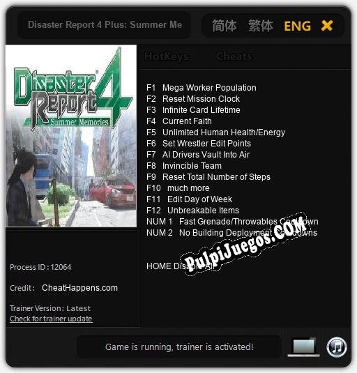 Disaster Report 4 Plus: Summer Memories: Trainer +14 [v1.4]