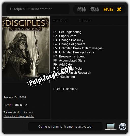 Disciples III: Reincarnation: Cheats, Trainer +12 [dR.oLLe]