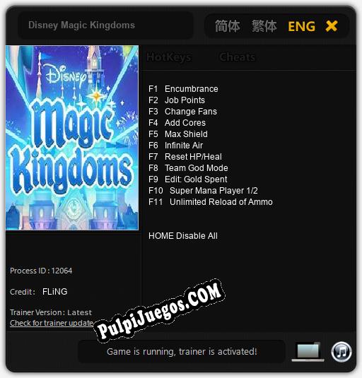 Entrenador liberado a Disney Magic Kingdoms [v1.0.7]