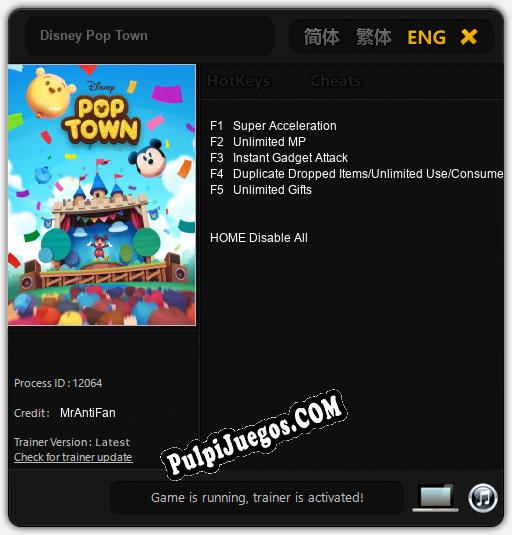 Entrenador liberado a Disney Pop Town [v1.0.3]