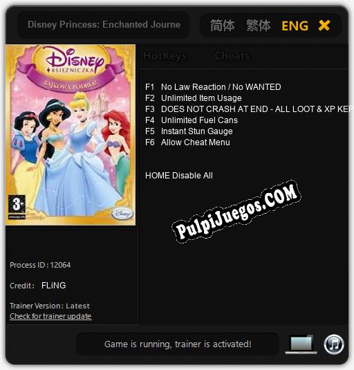 Entrenador liberado a Disney Princess: Enchanted Journey [v1.0.8]