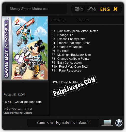 Disney Sports Motocross: Treinador (V1.0.95)